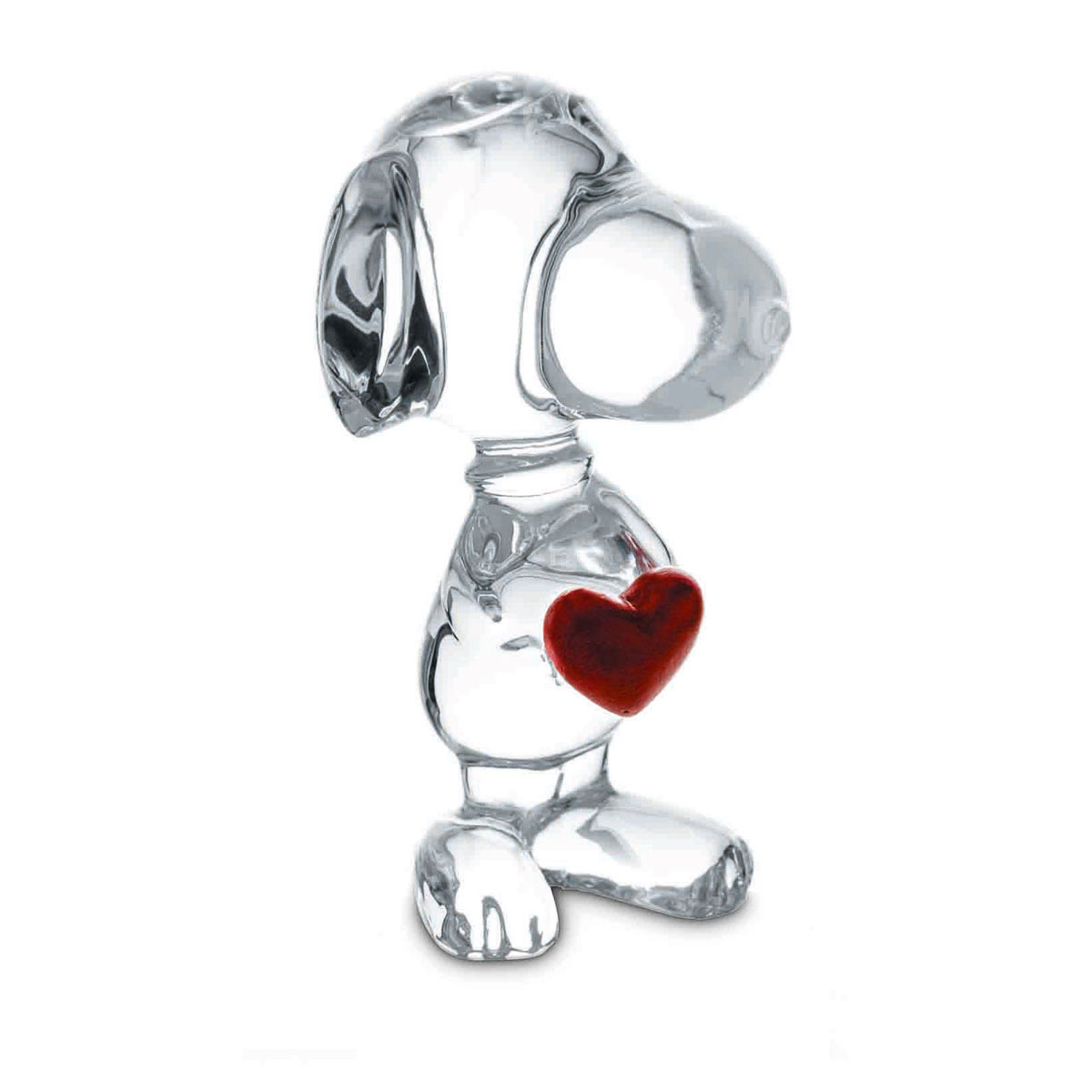 Baccarat Crystal, Snoopy Holding Heart