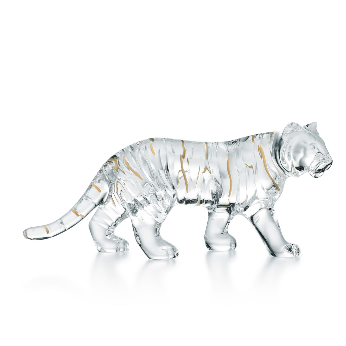 Baccarat Zodiac Tiger, Clear and 20k Gold